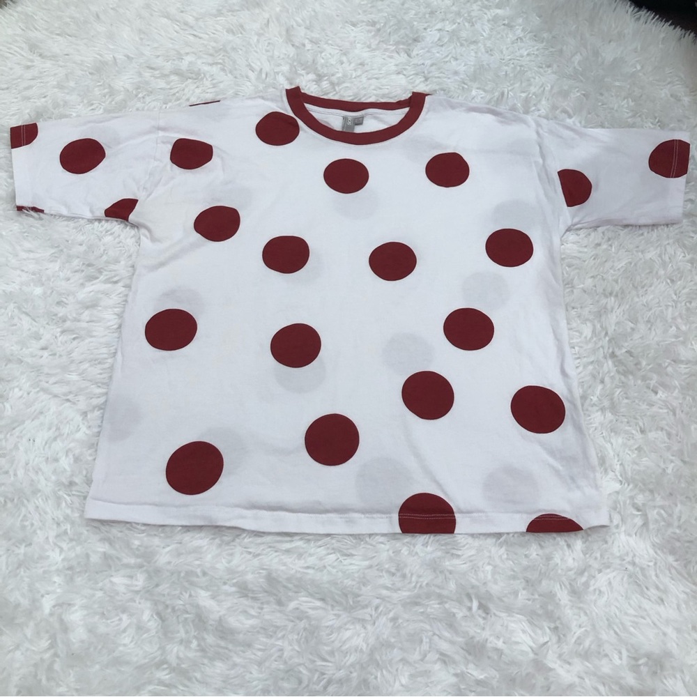ASOS CURVE Polka Dot Top Plus size 6 cotton